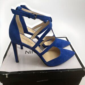 Nine West Blue Suede Pumps